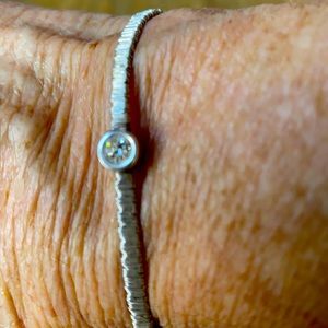 Silpada SS Take a Bow CZ Bracelet